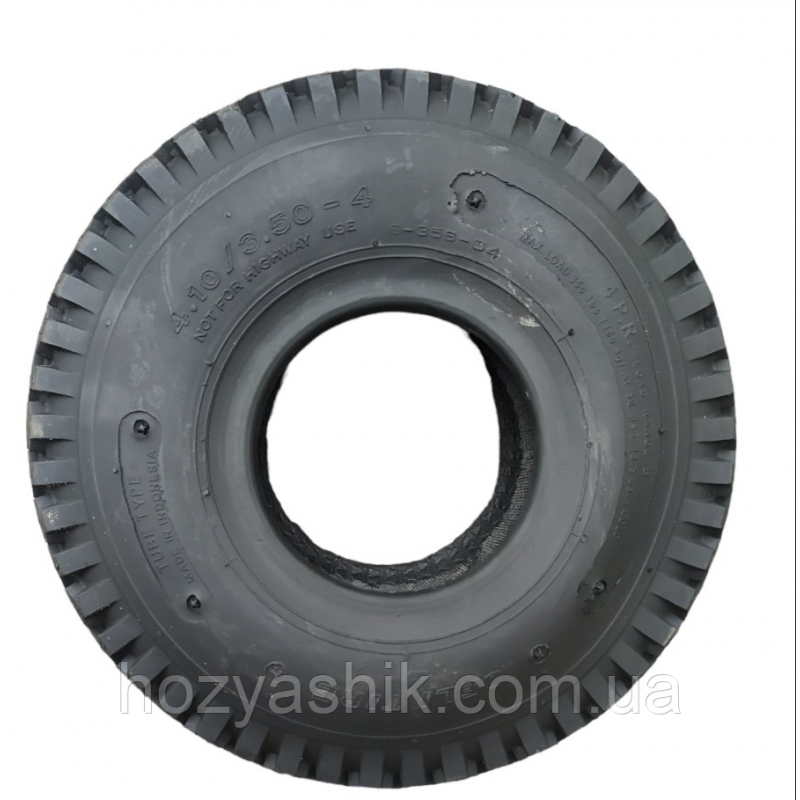 Шина 4.10/3.50-4 DeliTire 4PR (Індонезія) посилена для тачки, візка, квадроцикла