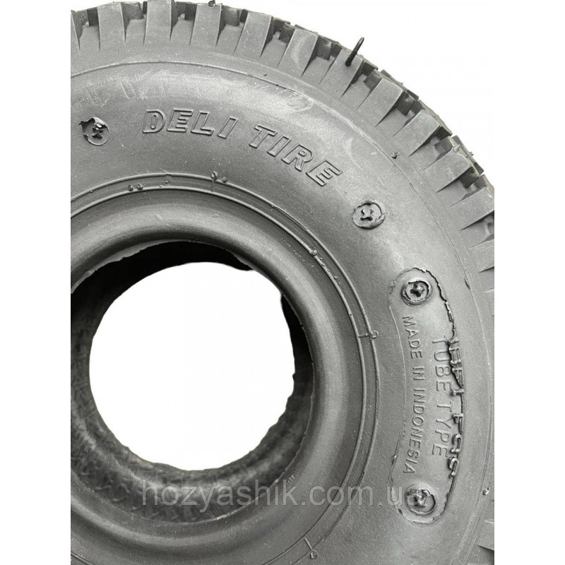 Шина 4.10/3.50-4 DeliTire 4PR (Індонезія) посилена для тачки, візка, квадроцикла