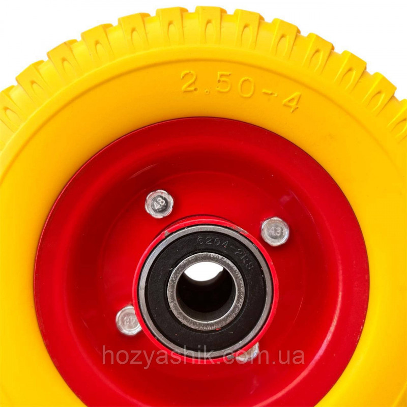 Колесо на тачку пінополіуретанове 2.50- 4/20 мм, (D=200 мм)