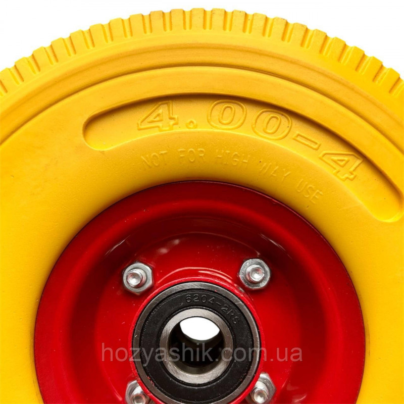 Колесо на тачку пінополіуретанове 4.00-4/20 мм, діаметром 250 мм