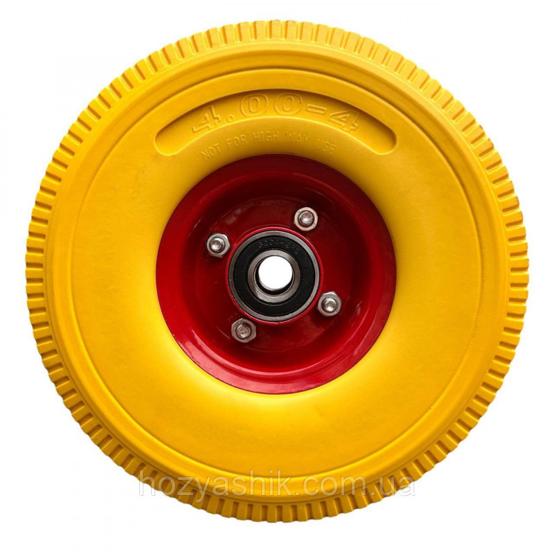 Колесо на тачку пінополіуретанове 4.00-4/20 мм, діаметром 250 мм