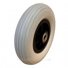 Колесо пінополіуретанове 200х50мм (вісь 12мм), на тачку, інвалідний візок