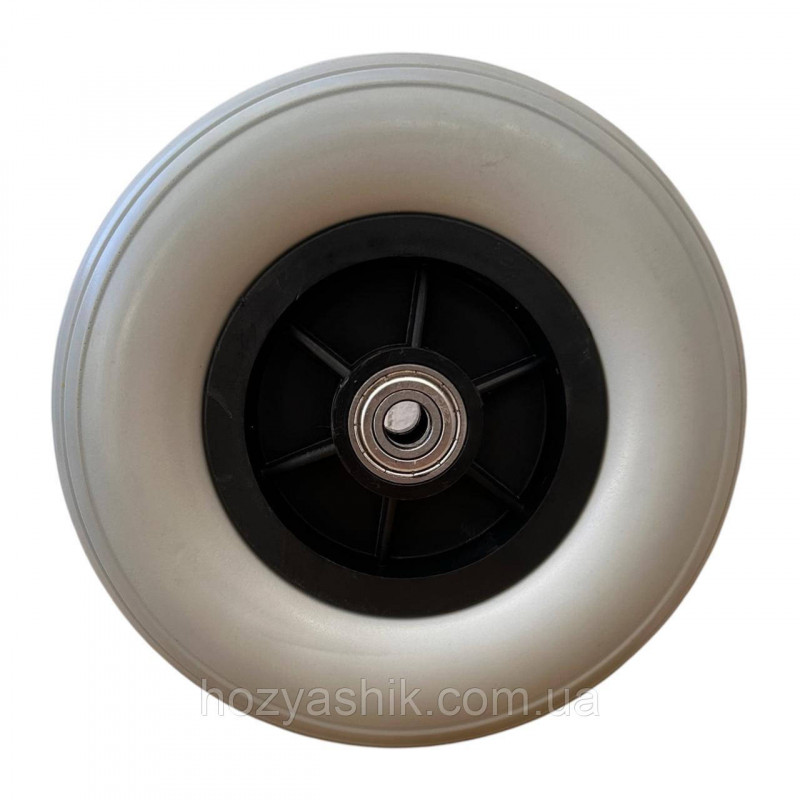 Колесо пінополіуретанове 200х50мм (вісь 12мм), на тачку, інвалідний візок