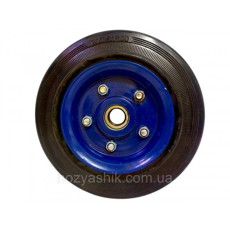 Колесо лите 200 мм, вісь 20 мм