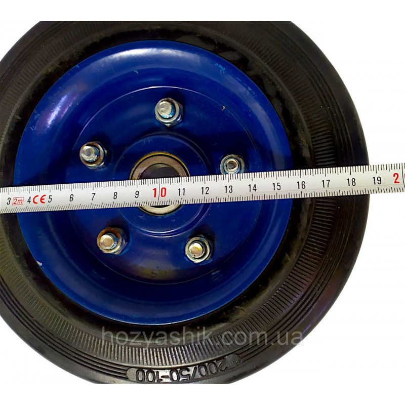 Колесо лите 200 мм, вісь 20 мм