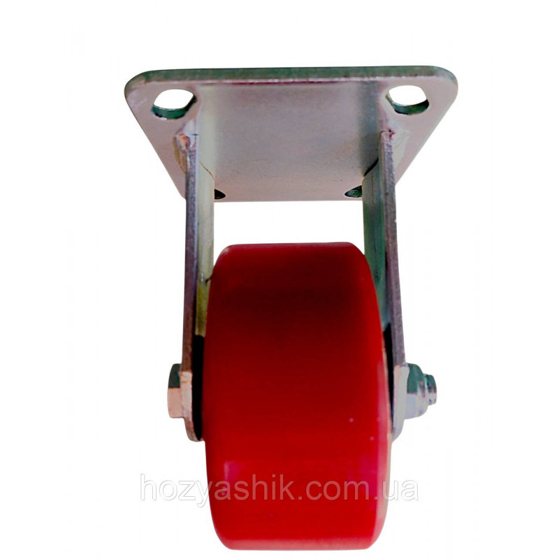 Колесо 100 мм неповоротне (глухе), чавун/поліуретан, навантаження до 240 кг