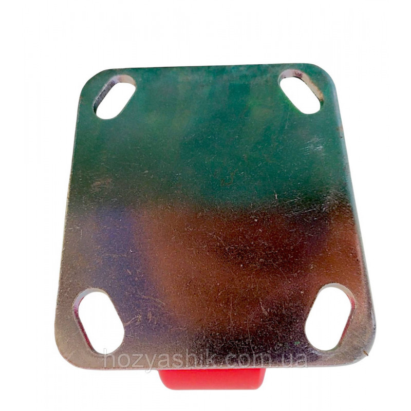 Колесо 100 мм неповоротне (глухе), чавун/поліуретан, навантаження до 240 кг