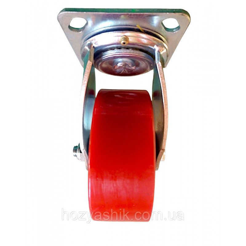 Колесо 100 мм поворотне, чавун/поліуретан, навантаження до 240 кг