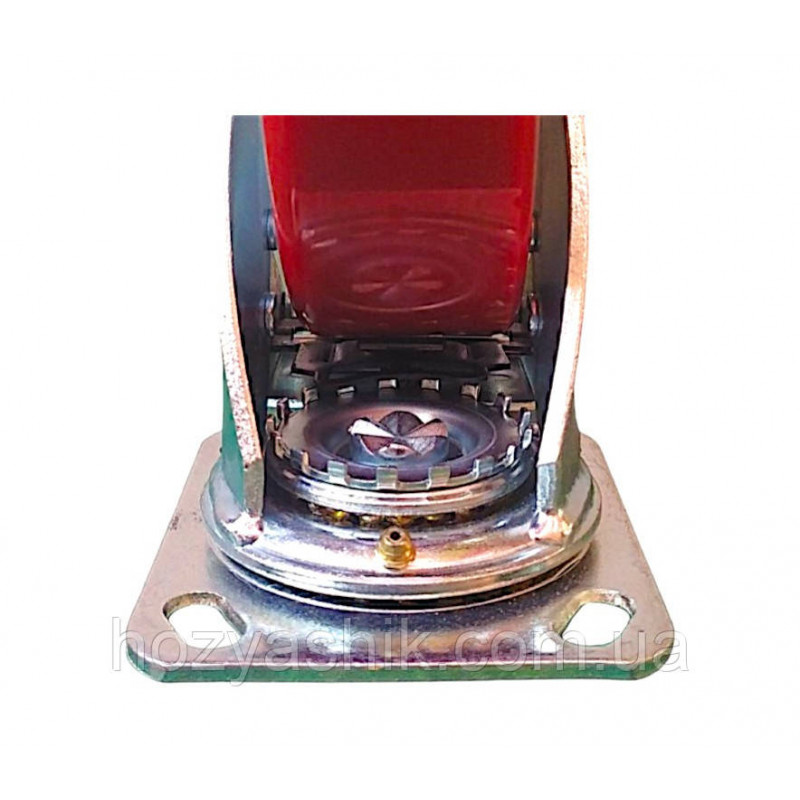 Колесо 100 мм поворотне з гальмом, чавун/поліуретан, навантаження до 240 кг