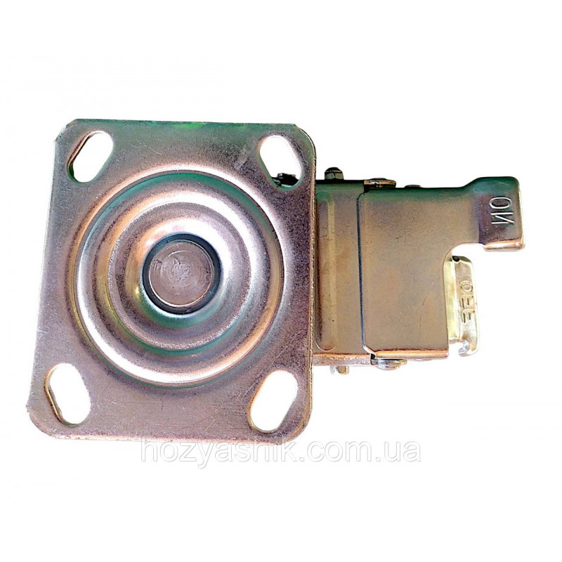 Колесо 100 мм поворотне з гальмом, чавун/поліуретан, навантаження до 240 кг