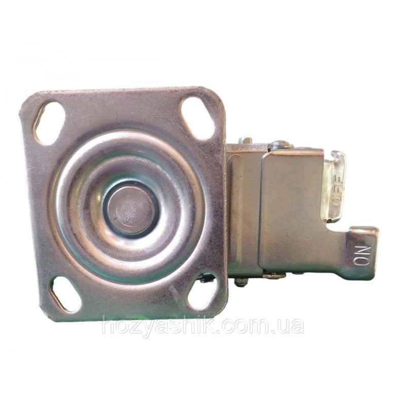 Колесо 125 мм поворотне з гальмом, чавун/поліуретан, навантаження до 320 кг