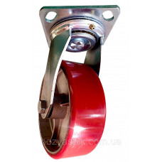 Колесо 150 мм поворотне, чавун/поліуретан, навантаження до 430 кг