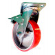 Колесо 150 мм поворотне з гальмом, чавун/поліуретан, навантаження до 430 кг
