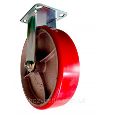 Колесо 200 мм неповоротне (глухе), чугун/полиуретан, навантаження до 500 кг