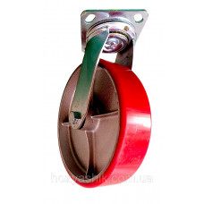 Колесо 200 мм поворотне, чавун/поліуретан, навантаження до 500 кг