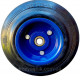 Колесо литe 125 мм, вісь 12 мм, чорна гума, навантаження до 50 кг