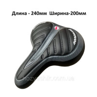 Сідло для велосипеда (240х200 мм), поліуретановий наповнювач, м'яке на еластомерах, зі світловідбивачем