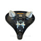 Сідло велосипедне широке 240×240 мм з 4х-пружинною амортизацією, комфортне, чорне