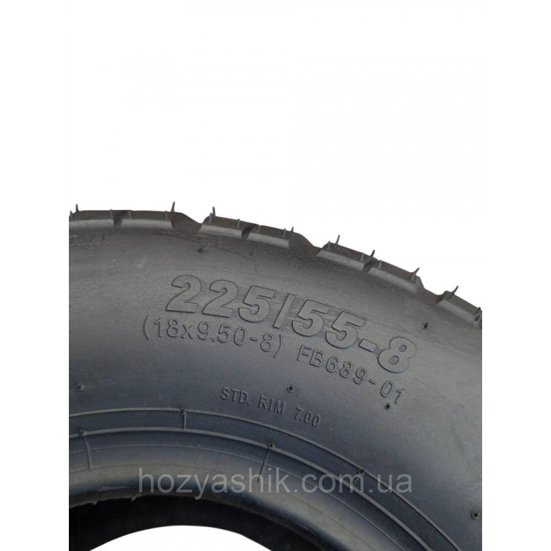 Шина 225/55-8 (18x9.50-8) 57J 6PR Tubeless (TL) на электроскутер, квадроцикл, багги