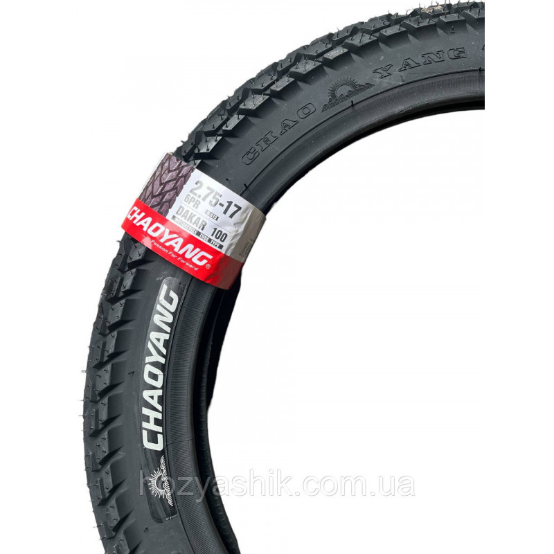 Мотошина 2.75-17 (70/90-17) ChaoYang DAKAR 100 6PR Enduro — Alpha, Delta, Мінськ, Viper, Geon, пітбайк R17