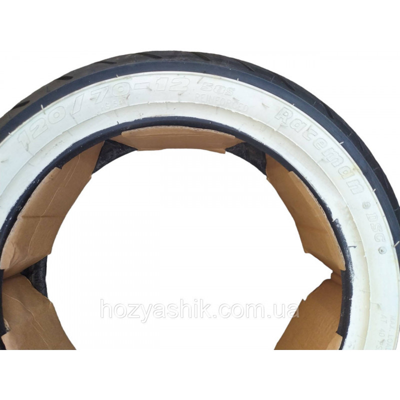 Мотошина 120/70-12 Schwalbe RACEMAN з білим бортом — Естетика та Преміум-якість