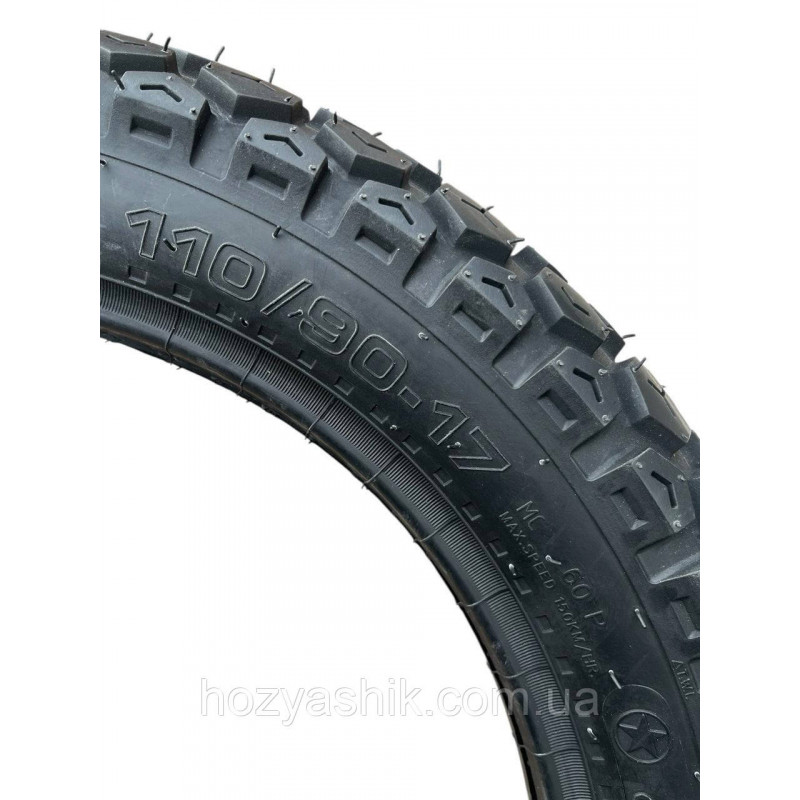 Кроссовая мотошина 110/90-17 (4.50-17) Servis Tyres 6PR TL бескамерная + ниппель в подарок