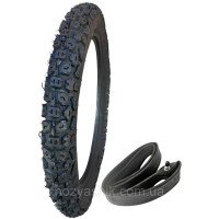 Мотошина 3.00-18 (аналог 90/90-18) 6PR посилена з камерою, для ENDURO/CROSS