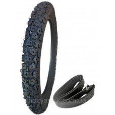 Мотошина 3.00-18 (аналог 90/90-18) 6PR посилена з камерою, для ENDURO/CROSS