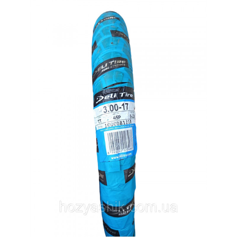 Мотошина 3.00-17 (90/90-17) 45Р 4PR (TT) "Deli Tire" INVADER (Індонезія)