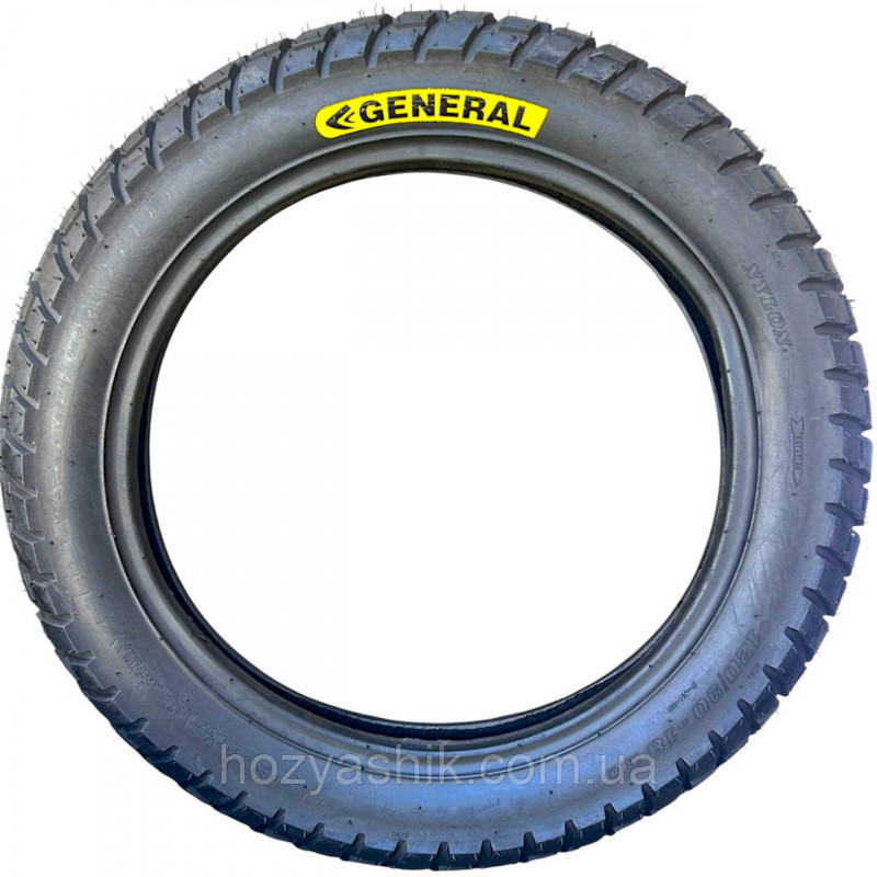 Усиленная мотошина GENERAL 120/90-18 (аналог 4.60-18) 8PR Dual Sport с камерой