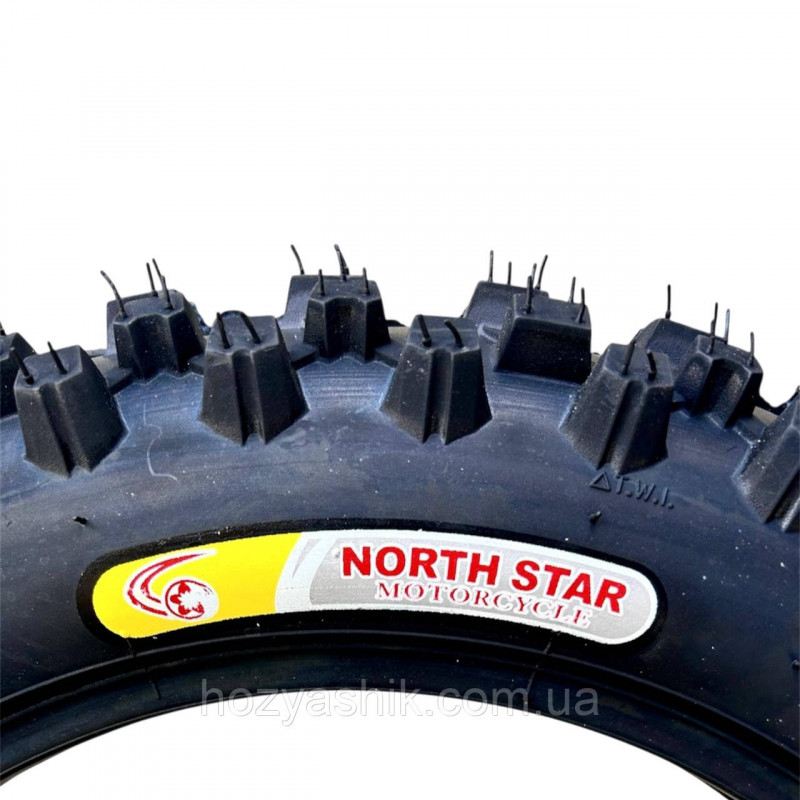 Кроссовая мотошина 90/100-14 (2.75-14, 3.00-14) 8PR NORTH STAR с камерой для эндуро и потбайка