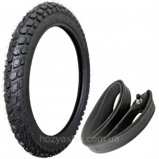 Мотошина 2.75-18 (аналог 70/100-18) FALCON TITANIUM 6PR з камерою в комплекті Ендуро / Крос / Dual Sport