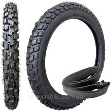 Мотошина с камерой 2.75-18 (аналог 70/100-18) FALCON TITANIUM 6PR усилена Эндуро / Dual Sport