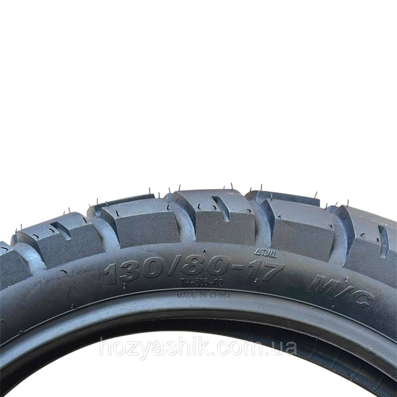 Безкамерна мотошина 130/80-17 (аналог 5.10-17) 4PR GENERAL з вентелем TR414 в комплекті