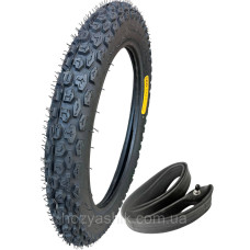 Мотошина с камерой 3.00-17 (аналог 90/90-17) 6PR ENDURO/CROSS