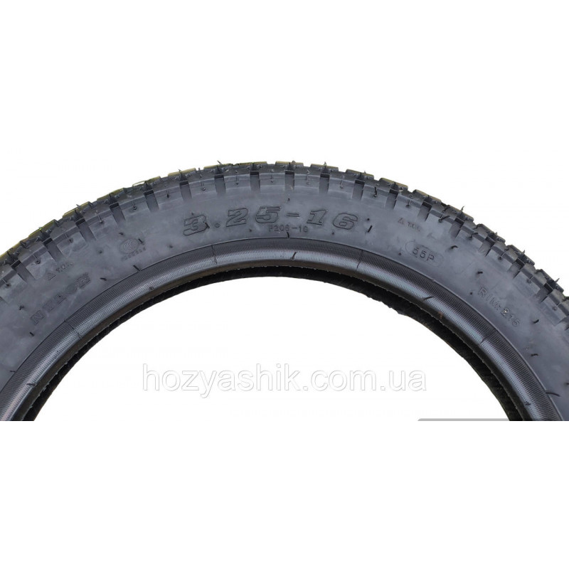 Покришка з камерою 3.25-16 (90/90-16) М/С 55Р (6PR) "WANDA COMPASS"