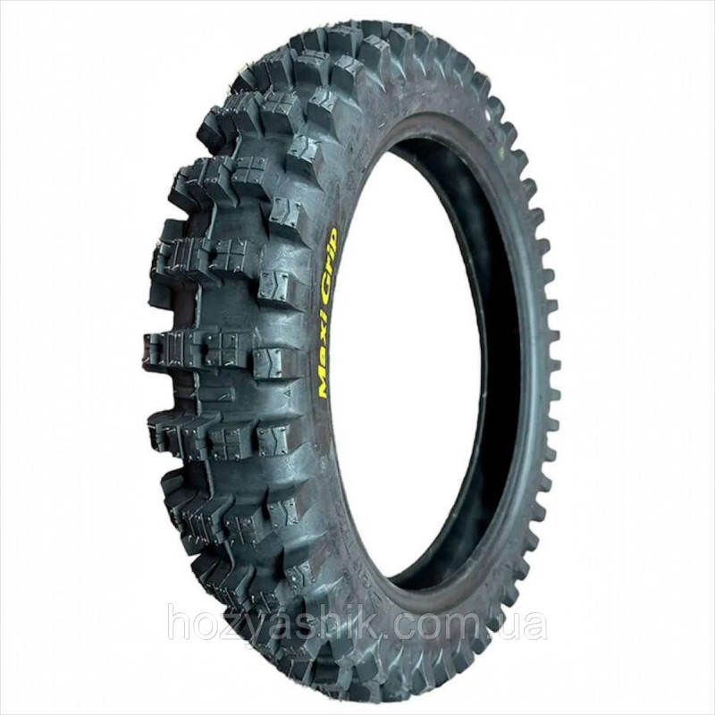 Кросова мотошина Deli Tire MAXI GRIP 100/100-18 (аналог 4.10-18) 4PR з камерою для ендуро та пітбайка