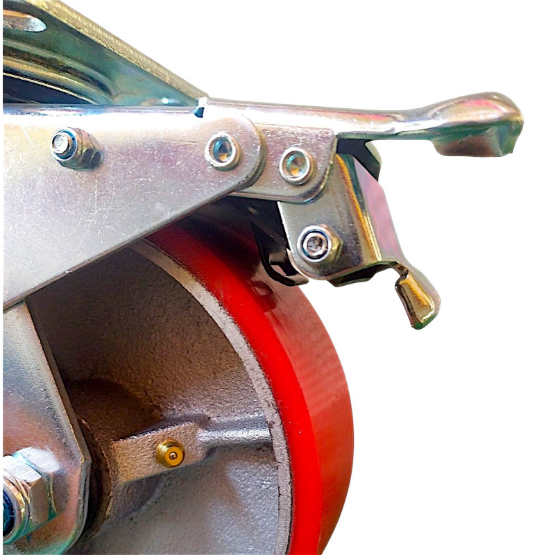 Поворотне колесо 100 мм великого навантаження до 240 кг, чавун/поліуретан