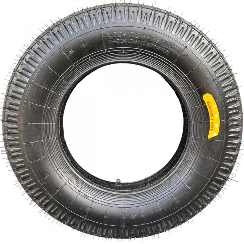 Покришка з камерою 4.00-10 К-96 (10PR) для мотоблока, мінітрактора, культиватора. Посилена