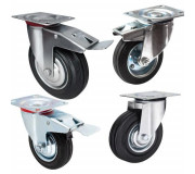 Колеса з кронштейнами на чорній гумі